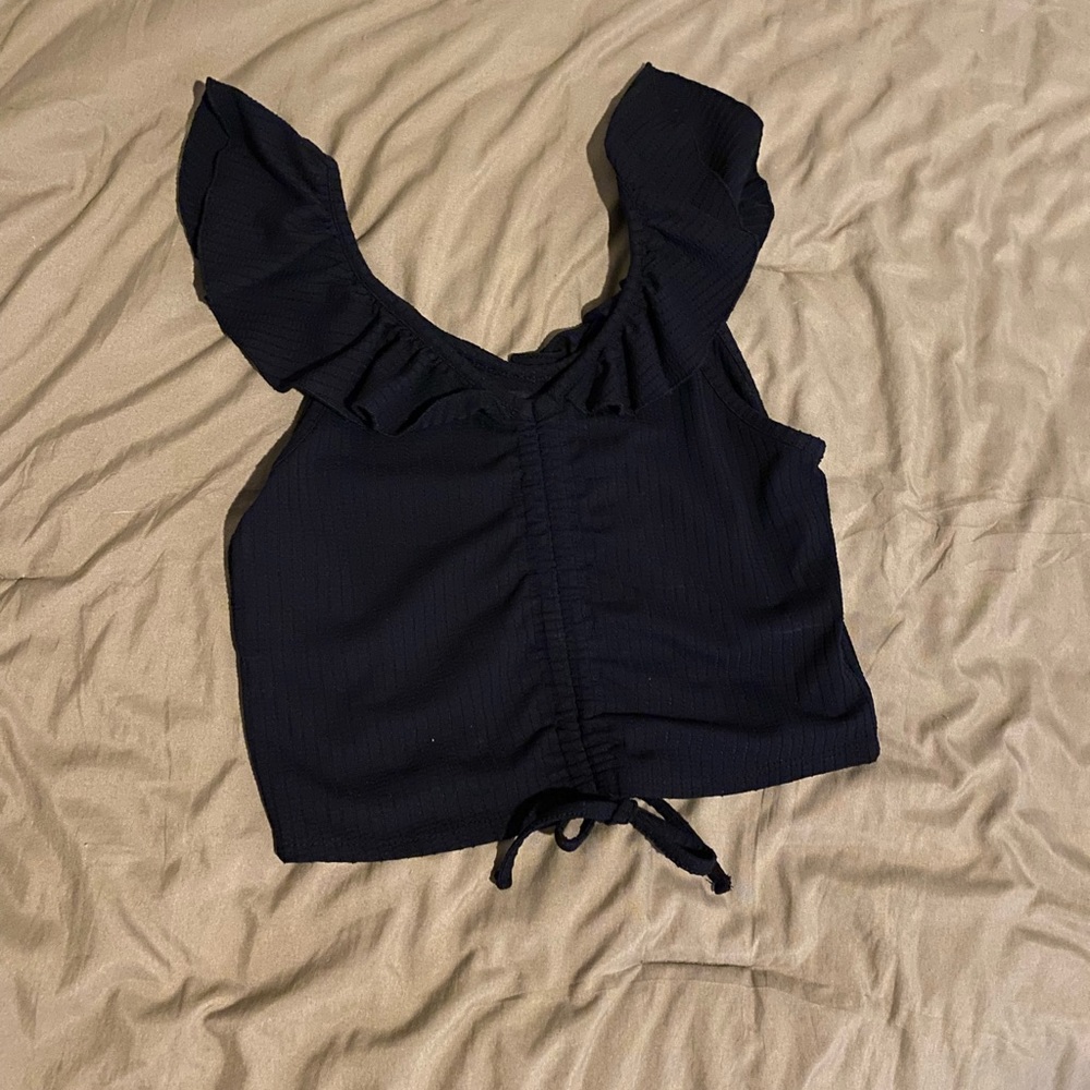 black, off the sholder, fancy, forever 21 shirt